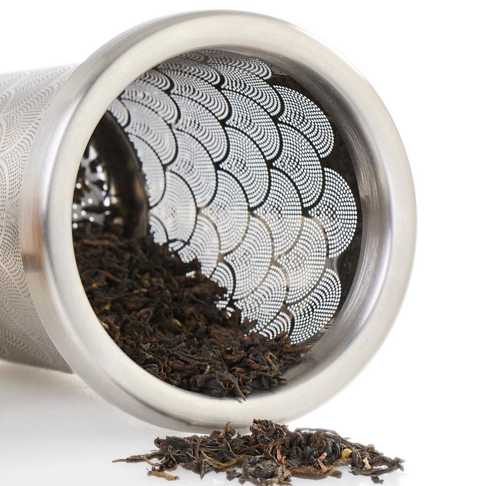 Geräumiger Feinfilter für optimale Entfaltung auch großblättriger Teesorten