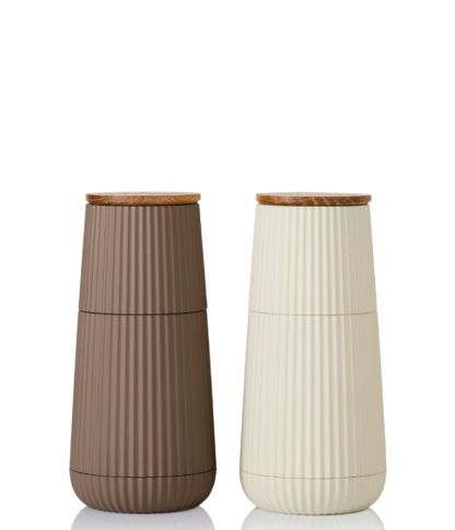 AdHoc Set Pfeffer- und Salzmühle Scape, dark beige & light beige
