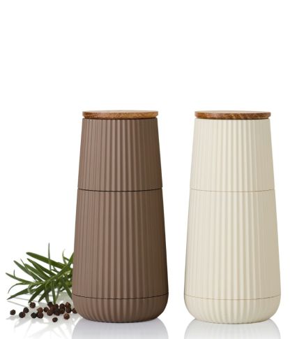 Set Pfeffer- und Salzmühle Scape, dark beige & light beige