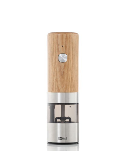 Elektrische Pfeffer- / Salzmühle i.Mill, Eschenholz, inkl. USB-C-Ladekabel von AdHoc