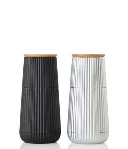 Set Pfeffer- und Salzmühle Scape, black&silver von AdHoc