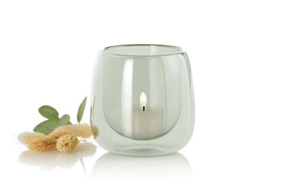 Windlicht Yuna grey, 9,4 cm