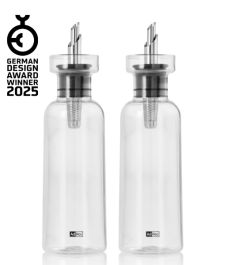 AdHoc Öl- & Essigspender BZ42 CRYSTAL – Klare Glasflasche | Praktisch Für Küche, Tisch & Dressing