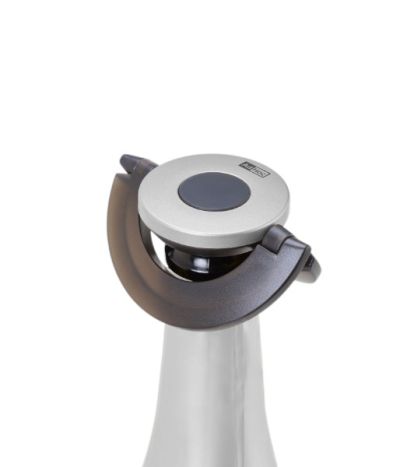 Sekt- / Champagnerverschluss Gusto, black&silver
