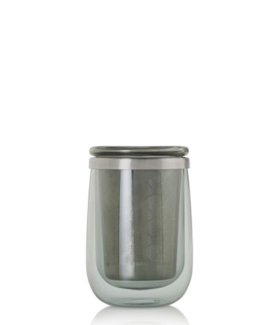 Teeglas mit Teefilter Fusion, grey von AdHoc
