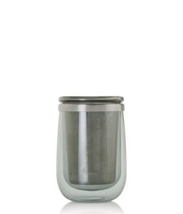 Teeglas mit Teefilter Fusion, grey