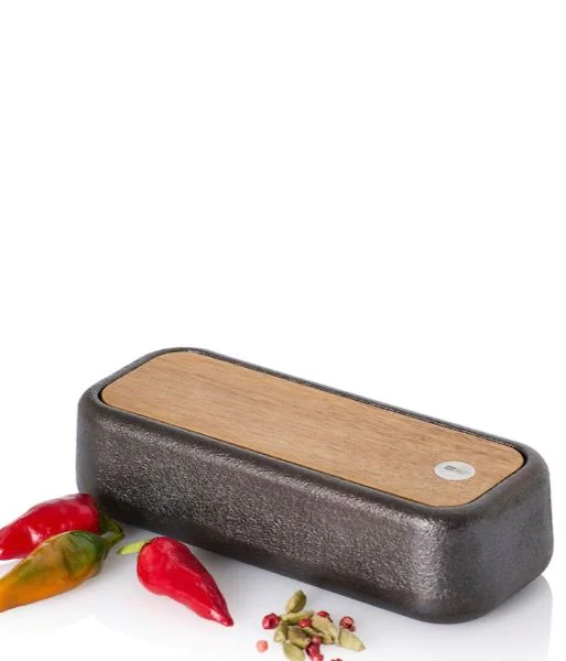 Gewürzbox Potta Gusseisen & Akazienholz 17 cm AdHoc