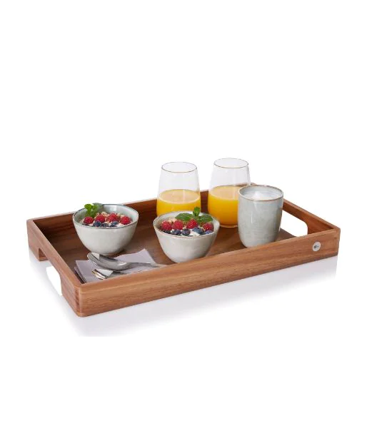 AdHoc Serviertablett Serve, 50 cm, Akazienholz & Holz
